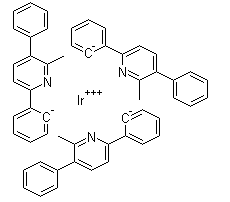Tris[2-(6-methyl-5-phenyl-2-pyridinyl)phenyl]-iridium molecular structure (CAS 1215692-54-8)
