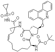 N-[(2R,6S,12Z,13aS,14aR,16aS)-14a-[[(Cyclopropylsulfonyl)amino]carbonyl]-1,2,3,5,6,7,8,9,10,11,13a,14,14a,15,16,16a-hexadecahydro-5,16-dioxo-2-(6-phenanthridinyloxy)cyclopropa[e]pyrrolo[1,2-a][1,4]diazacyclopentadecin-6-yl]carbamic acid 1,1-dimethylethyl ester molecular structure (CAS 1216941-40-0)