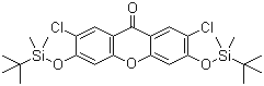 2,7-Dichloro-3,6-bis[[(1,1-dimethylethyl)dimethylsilyl]oxy]-9H-xanthen-9-one molecular structure (CAS 121714-20-3)