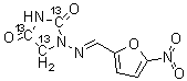 结构式 CAS# 1217226-46-4, 硝基呋喃妥因-<sup>13</sup>C<sub>3</sub>