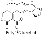 Aflatoxin G1-<sup>13</sup>C<sub>17</sub> molecular structure (CAS 1217444-07-9)