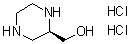 (2R)-2-Piperazinemethanol hydrochloride (1:2) molecular structure (CAS 1217482-26-2)