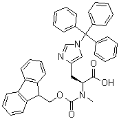 结构式 CAS# 1217840-61-3, N-[芴甲氧羰基]-N-甲基-1-(三苯基甲基)-L-组氨酸
