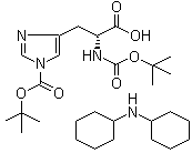 Di-boc-D-histidine dicyclohexylammonium salt molecular structure (CAS 1217849-01-8)