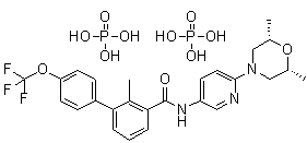 Sonidegib phosphate molecular structure (CAS 1218778-77-8)