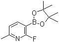 structure of CAS# 1218790-38-5, 2-Fluoro-6-methylpyridine-3-boronic acid pinacol ester;2-Fluoro-6-methyl-3-(4,4,5,5-tetramethyl-1,3,2-dioxaborolan-2-yl)pyridine
