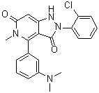 structure of CAS# 1218942-37-0, 2-(2-Chlorophenyl)-4-[3-(dimethylamino)phenyl]-5-methyl-1H-pyrazolo[4,3-c]pyridine-3,6(2H,5H)-dione