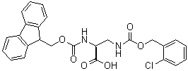 3-[[[(2-Chlorophenyl)methoxy]carbonyl]amino]-N-[(9H-fluoren-9-ylmethoxy)carbonyl]-L-alanine molecular structure (CAS 1220955-73-6)
