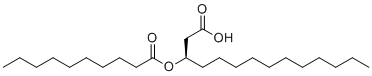 结构式 CAS# 122105-45-7, (R)-3-(癸酰氧基)十四烷酸