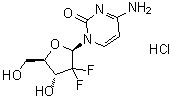 4-Amino-1-(2-deoxy-2,2-difluoro-alpha-D-erythro-pentofuranosyl)-2(1H)-pyrimidinone monohydrochloride molecular structure (CAS 122111-05-1)