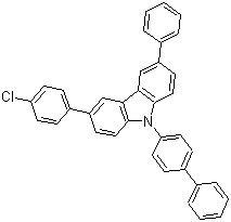 9-[1,1'-Biphenyl]-4-yl-3-(4-chlorophenyl)-6-phenyl-9H-carbazole molecular structure (CAS 1221238-04-5)