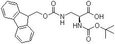 N-Boc-N'-Fmoc-L-2,3-diaminopropionic acid molecular structure (CAS 122235-70-5)