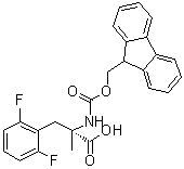 结构式 CAS# 1223105-51-8, N-芴甲氧羰基-2,6-二氟-alpha-甲基-L-苯丙氨酸