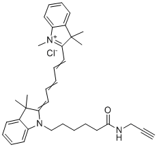 青色素5炔烃分子结构 (CAS 1223357-57-0)