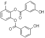 结构式 CAS# 1223397-11-2, 3-羟基苯甲酸 1,1'-(3-氟-1,2-亚苯基)酯