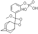 结构式 CAS# 122341-56-4, 3-(2'-螺旋金刚烷)-4-甲氧基-4-(3''-磷酰氧基)苯-1,2-二氧杂环丁烷; AMPPD