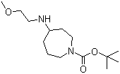 Hexahydro-4-[(2-methoxyethyl)amino]-1H-azepine-1-carboxylic acid tert-butyl ester molecular structure (CAS 1223748-50-2)