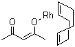 结构式 CAS# 12245-39-5, 乙酰丙酮(1,5-环辛二烯)铑
