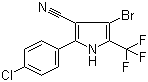 结构式 CAS# 122454-29-9, 4-溴-2-(4-氯苯基)-5-三氟甲基-1H-吡咯-3-甲腈