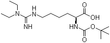 structure of CAS# 122532-94-9, N-Boc-N'-[(diethylamino)iminomethyl]-L-lysine;N6-[(Diethylamino)iminomethyl]-N2-[(1,1-dimethylethoxy)carbonyl]-L-lysine
