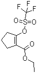 Ethyl 2-(trifluoromethylsulfonyloxy)-1-cyclopentene-1-carboxylate molecular structure (CAS 122539-74-6)