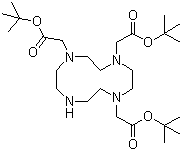 structure of CAS# 122555-91-3, Tri-tert-butyl 1,4,7,10-tetraazacyclododecane-1,4,7-triacetate