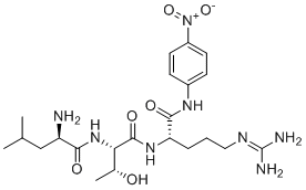 结构式 CAS# 122630-72-2, D-亮氨酰-L-苏氨酰-N-(4-硝基苯基)-L-精氨酰胺