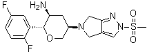 (2R,3S,5R)-2-(2,5-Difluorophenyl)-5-[2-(methylsulfonyl)-2,6-dihydropyrrolo[3,4-c]pyrazol-5(4H)-yl]tetrahydro-2H-pyran-3-amine molecular structure (CAS 1226781-44-7)