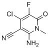 structure of CAS# 1227053-98-6, 2-Amino-4-chloro-5-fluoro-1-methyl-6-oxo-1,6-dihydropyridine-3-carbonitrile