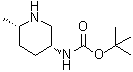 N-[(3R,6S)-6-Methyl-3-piperidinyl]carbamic acid 1,1-dimethylethyl ester molecular structure (CAS 1227917-63-6)