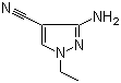 structure of CAS# 122799-95-5, 3-Amino-1-ethyl-1H-pyrazole-4-carbonitrile