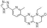 1-Ethyl-7-[2-methyl-6-(4H-1,2,4-triazol-3-yl)pyridin-3-yl]-3,4-dihydropyrazino[2,3-b]pyrazin-2(1H)-one molecular structure (CAS 1228013-15-7)