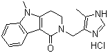 structure of CAS# 122852-69-1, Alosetron hydrochloride;2,3,4,5-Tetrahydro-5-methyl-2-[(5-methyl-1H-imidazol-4-yl)methyl]-1H-pyrido[4,3-b]indol-1-one hydrochloride