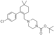 tert-Butyl 4-[[2-(4-chlorophenyl)-4,4-dimethylcyclohex-1-enyl]methyl]piperazine-1-carboxylate molecular structure (CAS 1228780-71-9)