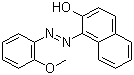 structure of CAS# 1229-55-6, Solvent Red 1;1-[(2-Methoxyphenyl)azo]-2-Naphthalenol; C.I. 12150; Oil Red G