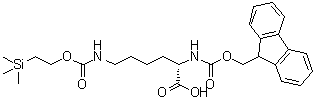 结构式 CAS# 122903-68-8, N2-[(9H-芴-9-基甲氧基)羰基]-N6-[[2-(三甲基硅烷基)乙氧基]羰基]-L-赖氨酸