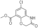 6-氯-3,4-二氢-3-氧代-2H-1,4-苯并恶嗪-8-甲酸甲酯分子结构 (CAS 123040-75-5)