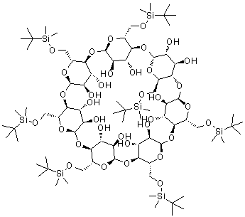 Heptakis(6-O-tert-butyldimethylsilyl)-beta-cyclodextrin molecular structure (CAS 123155-03-3)