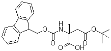 structure of CAS# 1231709-26-4, N-[(9H-Fluoren-9-ylmethoxy)carbonyl]-2-methyl-D-aspartic acid 4-(1,1-dimethylethyl) ester