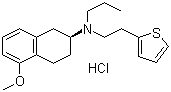 结构式 CAS# 1232344-37-4, N-丙基-N-[(2S)-1,2,3,4-四氢-5-甲氧基-2-萘基]-2-噻吩乙胺盐酸盐