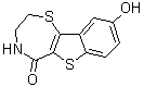 结构式 CAS# 1233533-04-4, 3,4-二氢-9-羟基-[1]苯并噻吩并[2,3-f]-1,4-硫氮杂卓-5(2H)-酮