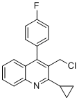3-(Chloromethyl)-2-cyclopropyl-4-(4-fluorophenyl)quinoline molecular structure (CAS 1234331-56-6)