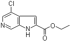structure of CAS# 1234616-15-9, 4-Chloro-1H-pyrrolo[2,3-c]pyridine-2-carboxylic acid ethyl ester