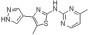 4-Methyl-N-[5-methyl-4-(1H-pyrazol-4-yl)-2-thiazolyl]-2-pyrimidinamine molecular structure (CAS 1235318-89-4)