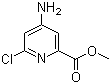 4-Amino-6-chloro-2-pyridinecarboxylic acid methyl ester molecular structure (CAS 1235475-17-8)