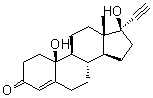 10beta,17-Dihydroxy-19-nor-17alpha-pregn-4-en-20-yn-3-one molecular structure (CAS 1236-00-6)