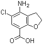 结构式 CAS# 123654-26-2, 4-氨基-5-氯-2,3-二氢苯并呋喃-7-羧酸