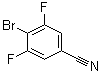structure of CAS# 123688-59-5, 4-Bromo-3,5-difluorobenzonitrile;2-Bromo-5-cyano-1,3-difluorobenzene