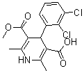 4-(2,3-Dichlorophenyl)-1,4-dihydro-2,6-dimethyl-3,5-pyridinedicarboxylic acid monomethyl ester molecular structure (CAS 123853-39-4)