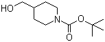 结构式 CAS# 123855-51-6, N-Boc-4-哌啶甲醇; N-叔丁氧羰基-4-哌啶甲醇